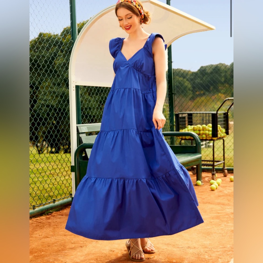 ModCloth‎ NWT Notes Of Grace Maxi Dress - Blue
